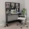 vidaXL Desk with Shelves Black 110x45x157 cm Chipboard