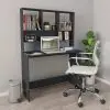 vidaXL Desk with Shelves Grey 110x45x157 cm Chipboard vidaXL Desk with Shelves Grey 110x45x157 cm Chipboard