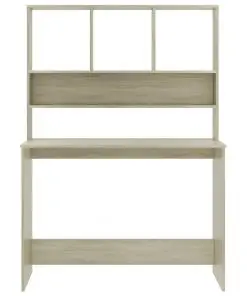 vidaXL Desk with Shelves Sonoma Oak 110x45x157 cm Chipboard