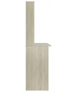 vidaXL Desk with Shelves Sonoma Oak 110x45x157 cm Chipboard