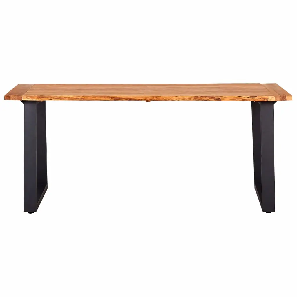 vidaXL Dining Table Natural 180x90x75 cm Solid Oak Wood