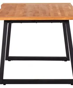 vidaXL Dining Table Natural 180x90x75 cm Solid Oak Wood