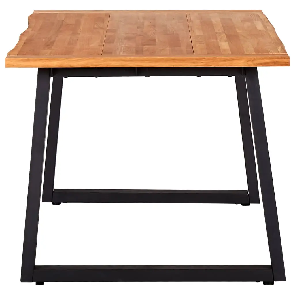 vidaXL Dining Table Natural 180x90x75 cm Solid Oak Wood