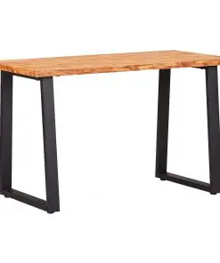 vidaXL Dining Table Natural 120x65x75 cm Solid Oak Wood