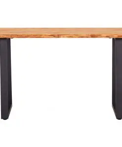 vidaXL Dining Table Natural 120x65x75 cm Solid Oak Wood