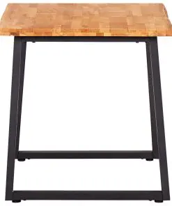 vidaXL Dining Table Natural 120x65x75 cm Solid Oak Wood