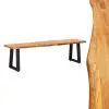vidaXL Bench 160 cm Natural Solid Oak Wood