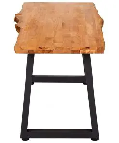 vidaXL Bench 160 cm Natural Solid Oak Wood