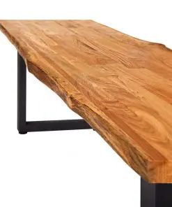 vidaXL Bench 160 cm Natural Solid Oak Wood