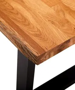 vidaXL Bench 160 cm Natural Solid Oak Wood