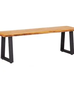 vidaXL Bench 140 cm Natural Solid Oak Wood