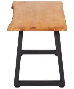 vidaXL Bench 140 cm Natural Solid Oak Wood