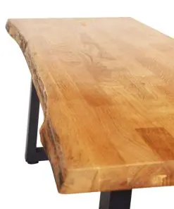 vidaXL Bench 140 cm Natural Solid Oak Wood