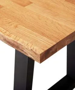 vidaXL Bench 140 cm Natural Solid Oak Wood