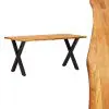 vidaXL Dining Table 160x80x75 cm Solid Oak Wood