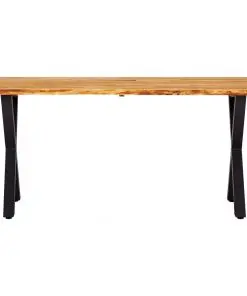 vidaXL Dining Table 160x80x75 cm Solid Oak Wood