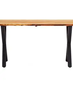vidaXL Dining Table 140x80x75 cm Solid Oak Wood