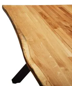 vidaXL Dining Table 140x80x75 cm Solid Oak Wood