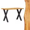 vidaXL Dining Table Natural 120x65x75 cm Solid Oak Wood