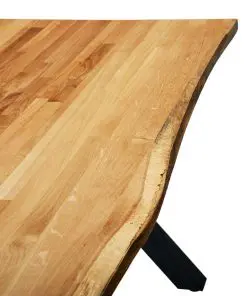 vidaXL Dining Table Natural 120x65x75 cm Solid Oak Wood