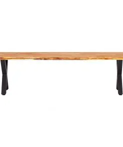 vidaXL Bench 160 cm Natural Solid Oak Wood