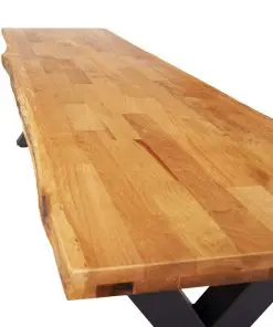 vidaXL Bench 160 cm Natural Solid Oak Wood