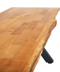 vidaXL Bench 160 cm Natural Solid Oak Wood