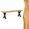 vidaXL Bench 140 cm Natural Solid Oak Wood vidaXL Bench 140 cm Natural Solid Oak Wood