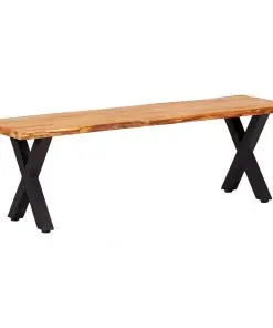 vidaXL Bench 140 cm Natural Solid Oak Wood