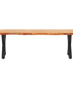 vidaXL Bench 140 cm Natural Solid Oak Wood
