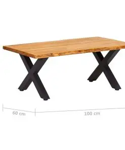 vidaXL Coffee Table 100x60x45 cm Solid Oak Wood