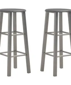 vidaXL Bar Stools 2 pcs Anthracite MDF