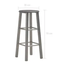 vidaXL Bar Stools 2 pcs Anthracite MDF
