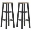 vidaXL Bar Stools 2 pcs Black MDF vidaXL Bar Stools 2 pcs Black MDF