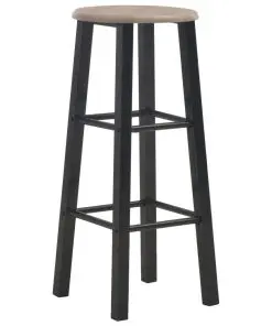 vidaXL Bar Stools 2 pcs Black MDF