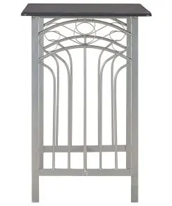 vidaXL 3 Piece Bar Set Wood and Steel Black