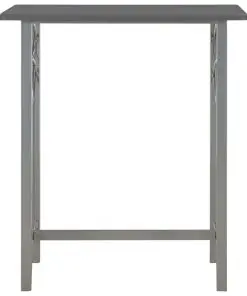 vidaXL 3 Piece Bar Set Wood and Steel Anthracite