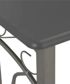 vidaXL 3 Piece Bar Set Wood and Steel Anthracite