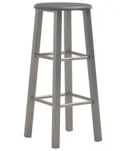 vidaXL 3 Piece Bar Set Wood and Steel Anthracite