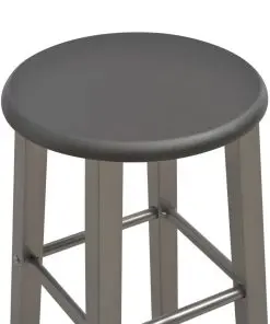 vidaXL 3 Piece Bar Set Wood and Steel Anthracite