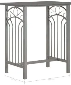 vidaXL 3 Piece Bar Set Wood and Steel Anthracite