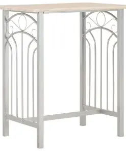 vidaXL 3 Piece Bar Set Wood and Steel