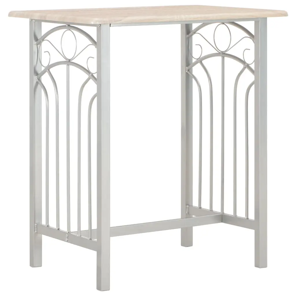 vidaXL 3 Piece Bar Set Wood and Steel