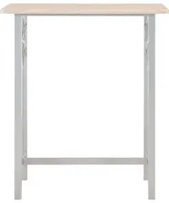 vidaXL 3 Piece Bar Set Wood and Steel