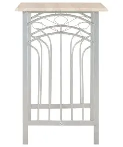 vidaXL 3 Piece Bar Set Wood and Steel