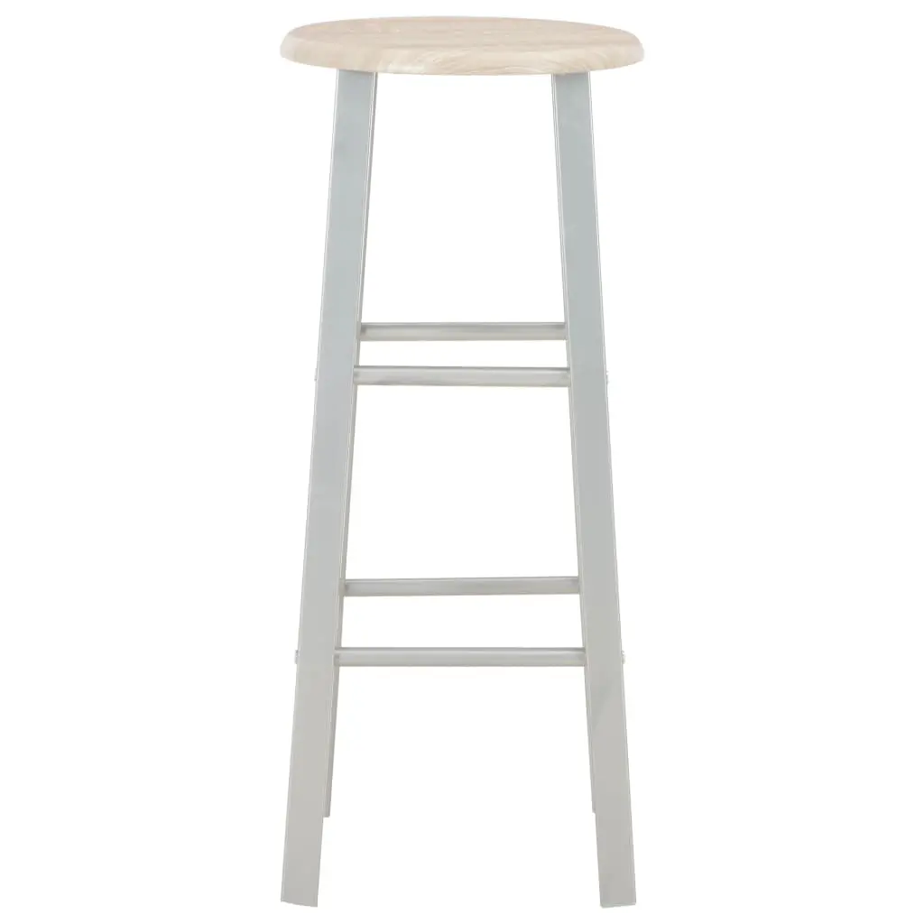 vidaXL 3 Piece Bar Set Wood and Steel