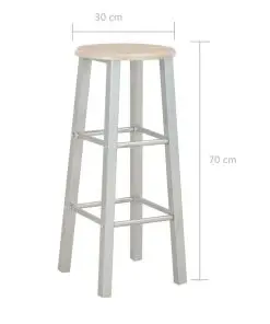 vidaXL 3 Piece Bar Set Wood and Steel