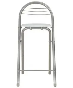 vidaXL 3 Piece Bar Set with Shelves Wood and Steel White