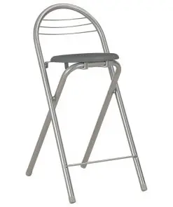 vidaXL 3 Piece Bar Set with Shelves Wood and Steel Black