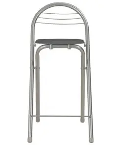 vidaXL 3 Piece Bar Set with Shelves Wood and Steel Black